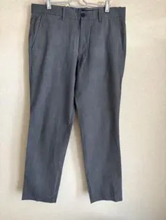 グレー スリムフィット スラックス　GAP