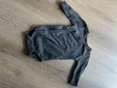 ダークグレー 長袖ロンパース ボタン付き