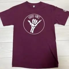 GOOD VIBES Tシャツ Sサイズ バーガンディ