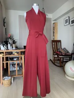 ノースリーブ　ワイドオールインワン