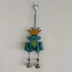 ブリキ　ドアチャイム　カエル
