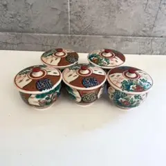 九谷焼　九谷庄三　金彩　色絵　蓋付湯呑　湯呑み　２０客セット 九谷焼 九谷庄三 金彩 色絵 蓋付湯呑 湯呑み 20客セット