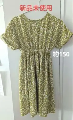 新品未使用　花柄シフォンチュニック　ワンピース