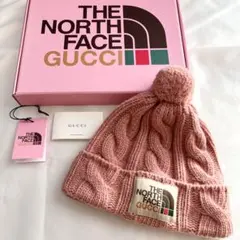 The North Face GUCCI ニット帽 ピンク