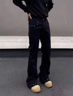 rick owens bolan 似 スタッズ　フレアパンツ
