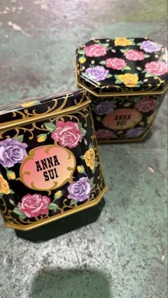 ANNA SUI 花柄 八角形小物入れ