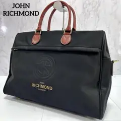 大容量 JOHN RICHMOND 肩掛け トートバッグ ブラック