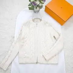 ★HERMES★新品タグ付★カシミヤ★ケーブル★ニットブルゾン