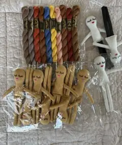 ルルベちゃん素ドール10体と刺繍糸10本