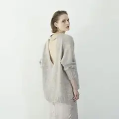 rosarymoon バックオープンニット
