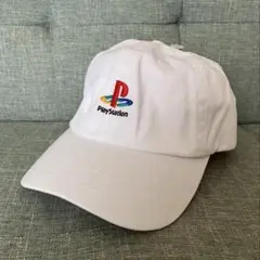 新品SONYプレイステーションロゴ刺繍キャップ帽子 58〜60センチ白 プレステ