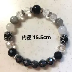 モリオン＊光と闇の守護ブレスレット Dark ver.(内径 15.5cm)