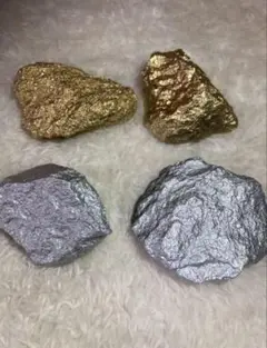天然石 ルース 金銀　ゴールド　シルバー　インテリア　置物　観賞用　Ｂ