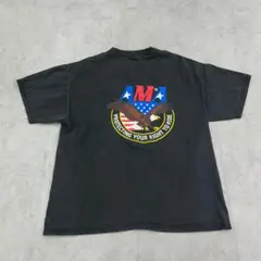 AMA　イーグル　モーターサイクル　トップス　半袖Tシャツ　古着　ブラック黒　L