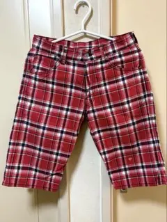 Levi's レッド・チェック ショートパンツ　リーバイス　ハーフパンツ　男女兼