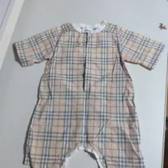 BURBERRY チェック柄 半袖ロンパース