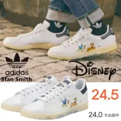 【新品24.5cm】adidas スタンスミス ディズニー ホワイト/ネイビー