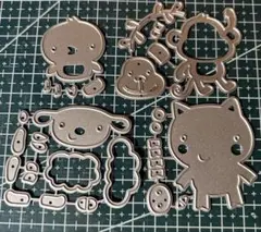 新品SALE‼︎ ひよこ、さる、ひつじ、ぶた4点カッティングダイ
