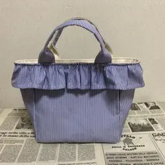 ハンドメイド　トートバッグ　フリルトートバッグ