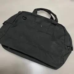 Used BAGGY PORT 黒いキャンバスダッフルバッグ
