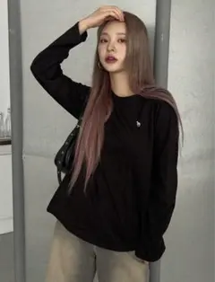DAZY 漫画グラフィック ドロップショルダーTシャツ　Black