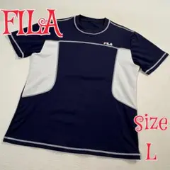 FILA　フィラ　速乾Tシャツ　ネイビー　L