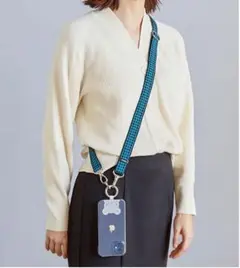 【新品】familiar ショルダーストラップ 青70