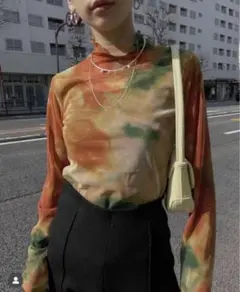 MIRANDA TAIDAI SHEER TURTLE TOP アメリ