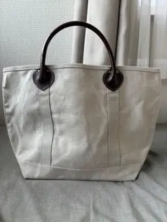 キャンバストートバッグ レザー