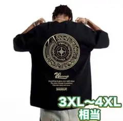 メンズTシャツ 3XL〜4XL相当 ブラック ストリート B系 Y2K 新品