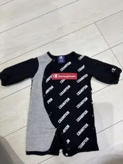 Champion ロンパース 60-70 ブラック/グレー