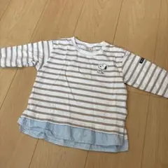 petit main スヌーピー ストライプTシャツ 06 7分丈
