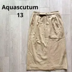 アクアスキュータム ベージュ タイトスカート ロングスカート 大きいサイズ XL