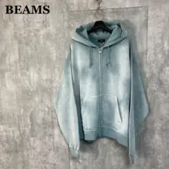 新品 BEAMS フェード ジップアップ フーディ XL