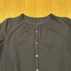 サリースコット ドット柄 半袖シャツ