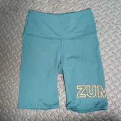 ZUMBA 正規品 ハーフスパッツ 青緑色