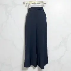 アー・ヴェ・ヴェ a.v.v ストレッチガウチョパンツ【XS】ネイビー ワイド