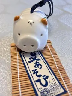風鈴（陶器製）　ぶた　豚