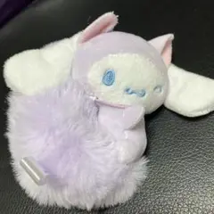 シナモロール　薄紫 ぬいぐるみ ストラップ付き