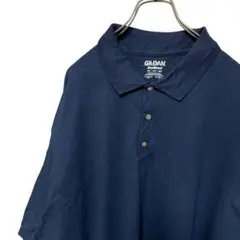 無地　ギルダンGILDAN 半袖ポロシャツ　ブラック　4XL