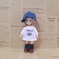 オビツ11服　ロゴとカメラのミニワンピース　ねんどろいどどーる