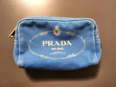 PRADA カナパ ポーチ ブルー プラダ