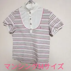 Munsingwear ストライプ Mサイズ ポロシャツ