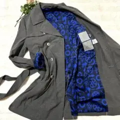 裏地総柄✨SASSOh schoeller ダブル　トレンチコート　メンズ　48