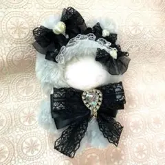 ぬい服　にじぱぺっと10㎝　ブラックリボン
