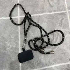 美品✨ショルダーストラップ 全機種対応 スマホストラップ　ブラック