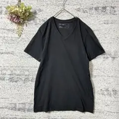 GU VネックTシャツ　ブラック　Sサイズ　半袖　綿100% メンズ　無地
