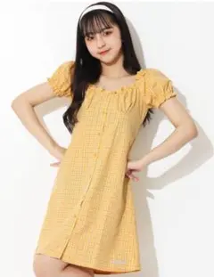 【ANAPGIRL】黄色チェックワンピース【新品】