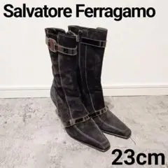 Salvatore Ferragamo ブーツ 23㎝ ブラック ハーフ
