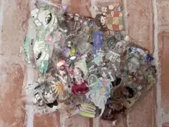 海外マステ　人物ランダム40人分　切り取りまとめ　女の子　おすそ分け